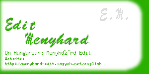 edit menyhard business card